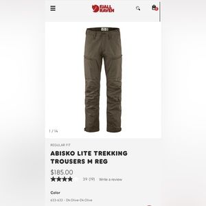 Fjallraven Abisko Lite Trekking Pants